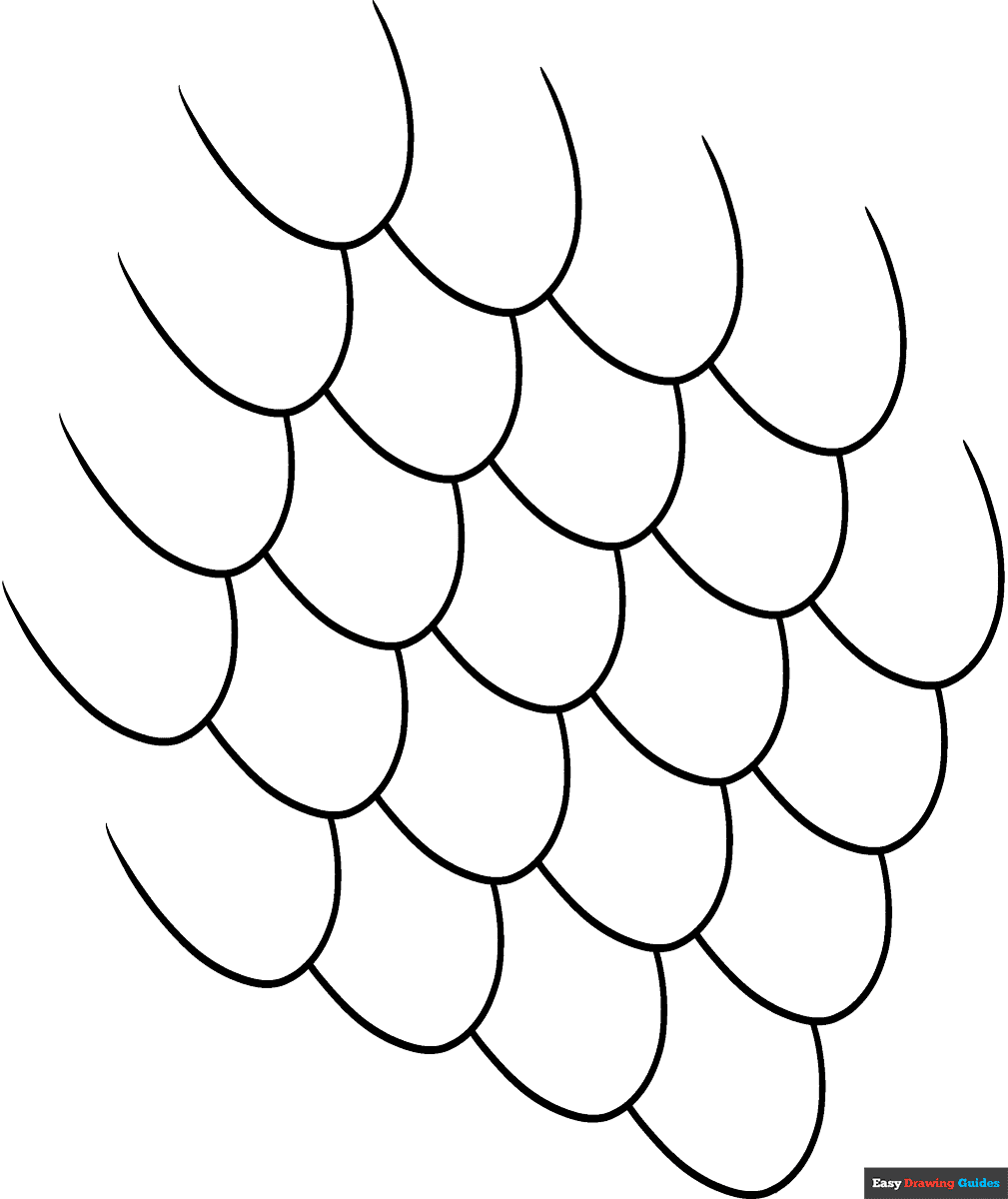 Scales Coloring Page Easy Drawing Guides