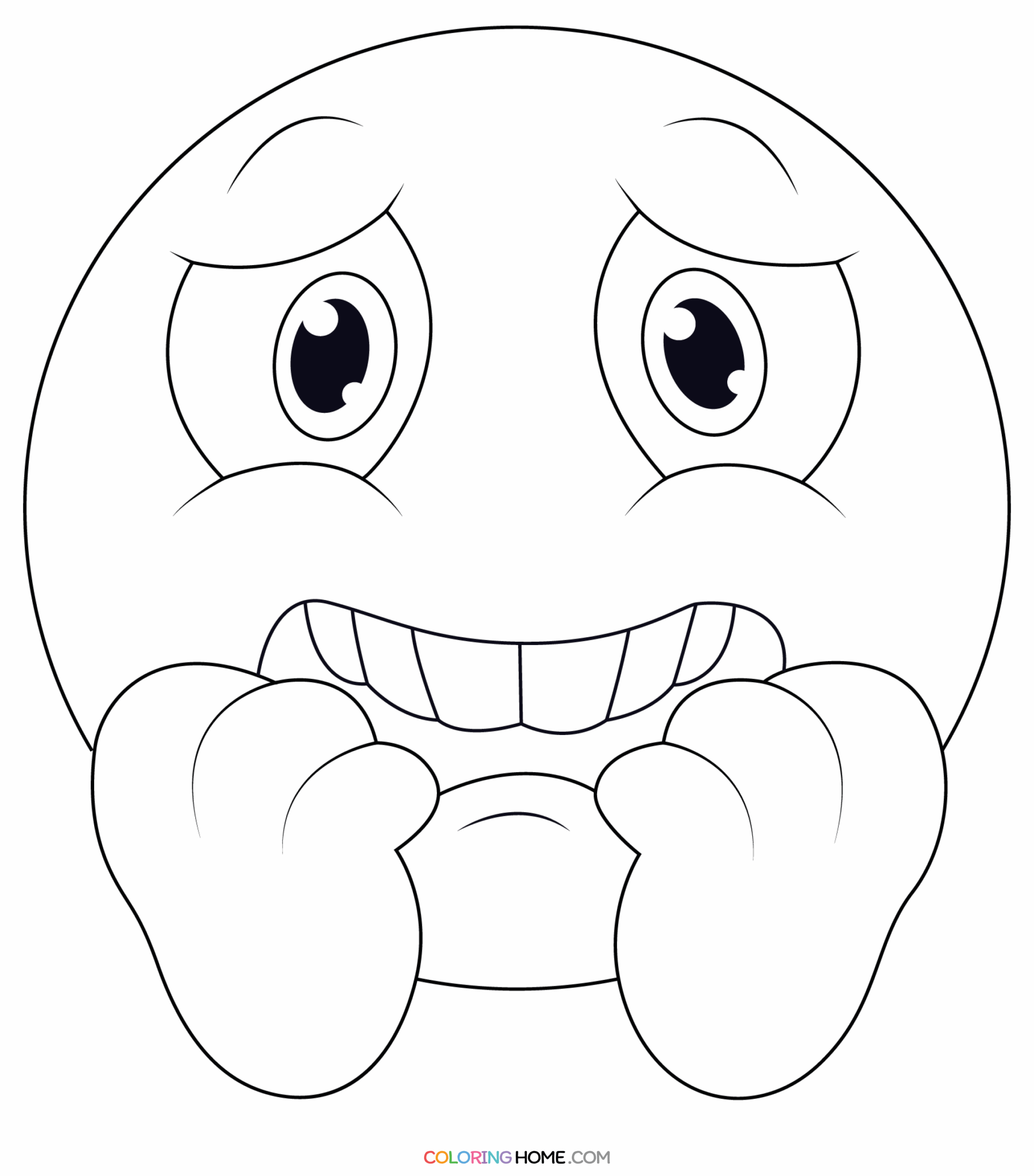 Scared Face Coloring Page Coloring Home Scared Face Coloring Page Coloring Home