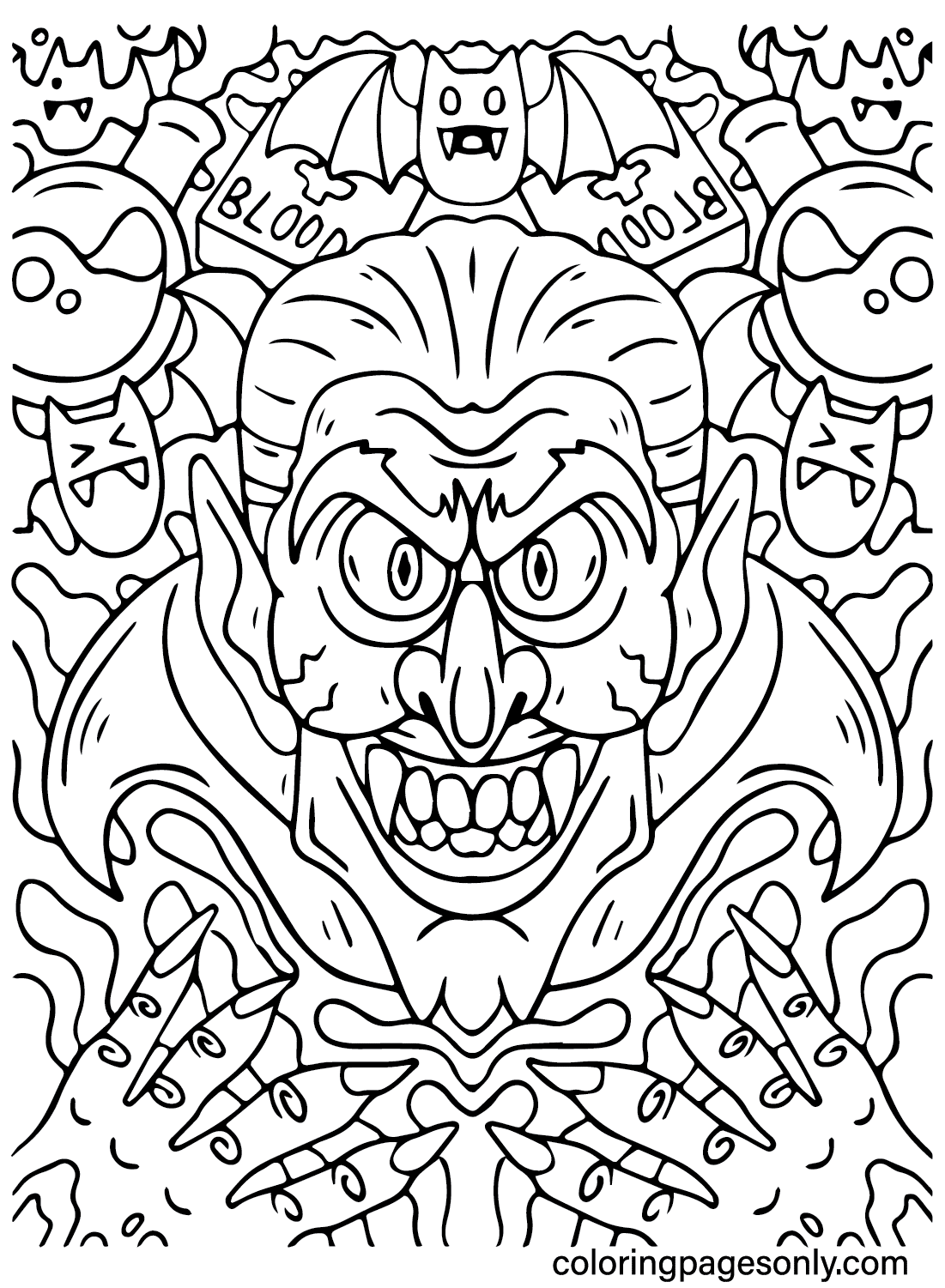 Scary Halloween Coloring Sheet Free Printable Coloring Pages Scary Halloween Coloring Sheet Free Printable Coloring Pages