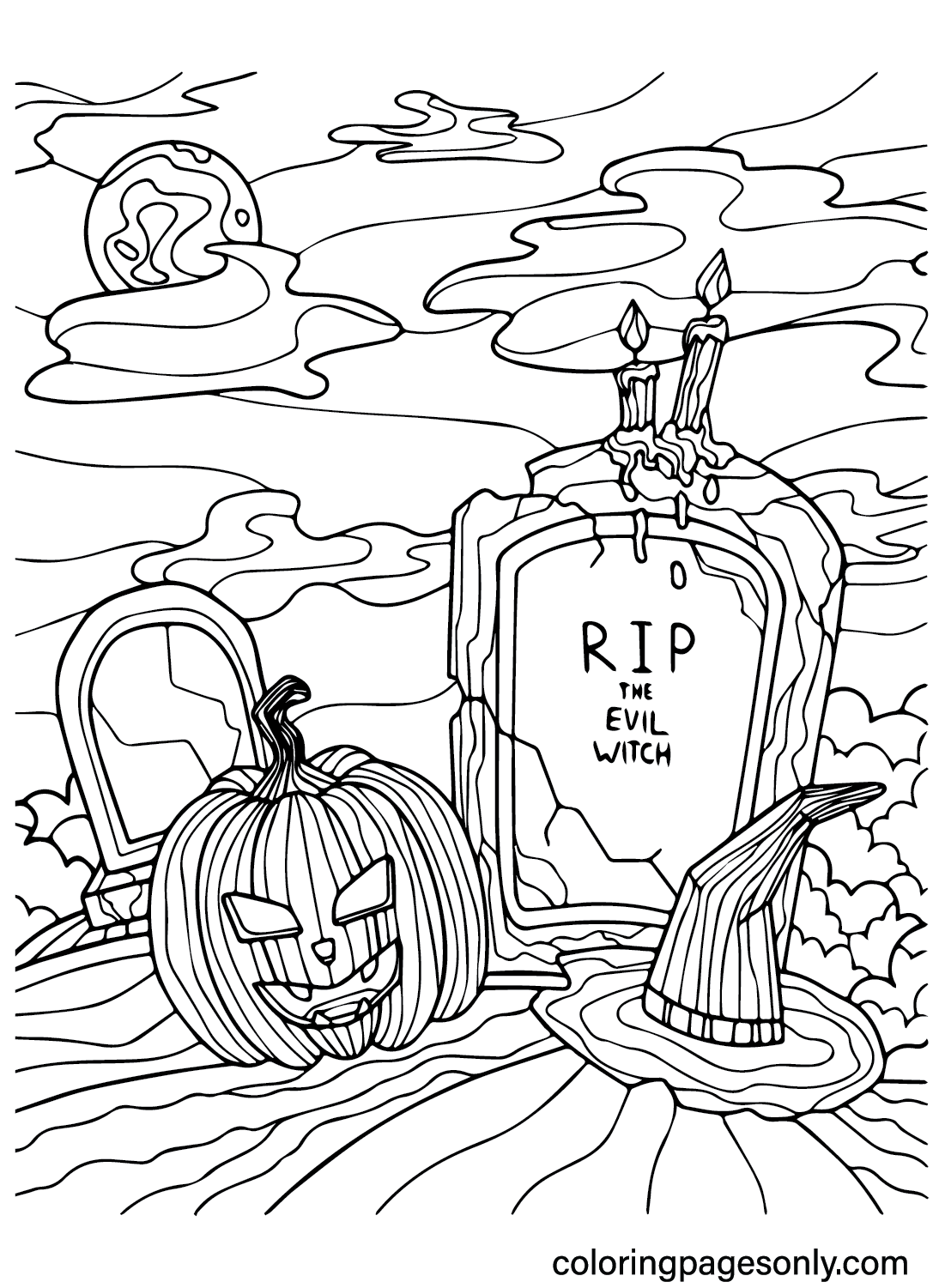 free scary halloween coloring pages free scary halloween coloring pages
