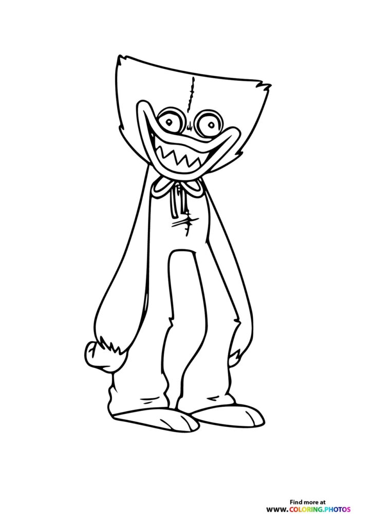 huggy wuggy coloring pages scary huggy wuggy coloring pages scary