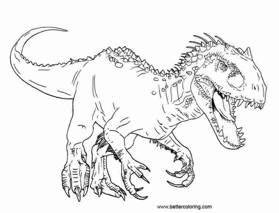 t rex free coloring pages