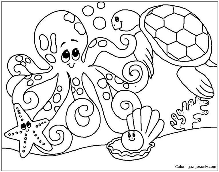 Sea Animals Coloring Pages Printable