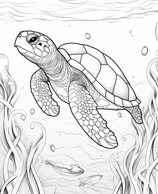 Sea Turtle Drawing Colouring Pages Free Printable Infoupdate