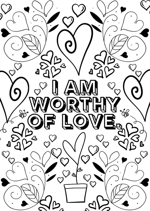 Self Love Coloring Pages Coloring Nation