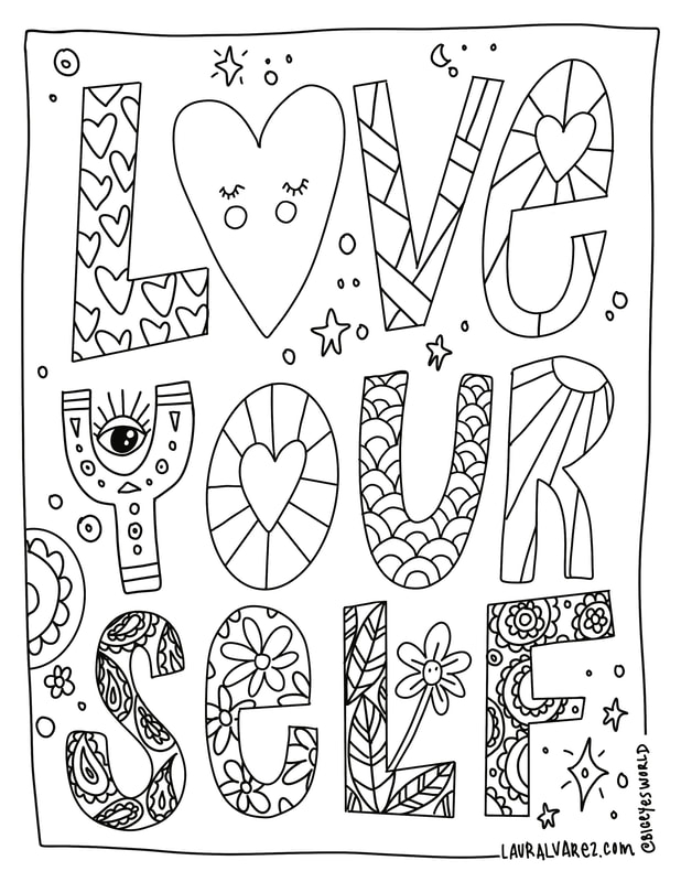 Self Love Coloring Pages Coloring Nation