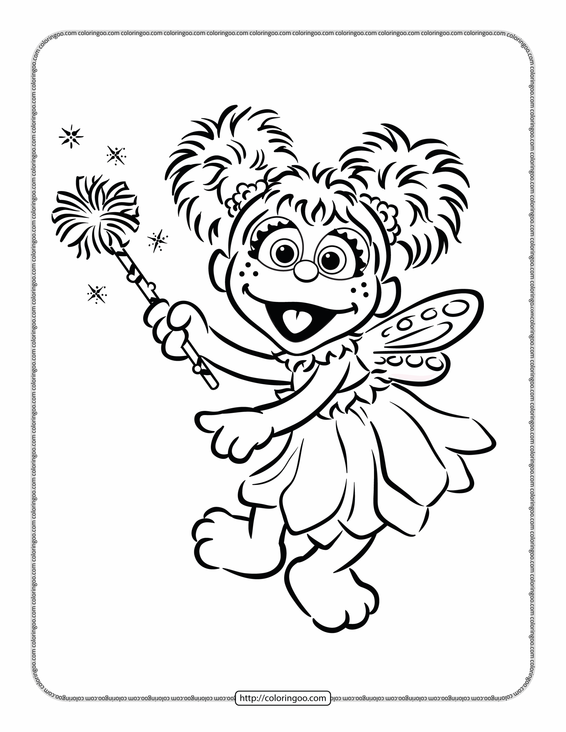 abby sesame street coloring pages