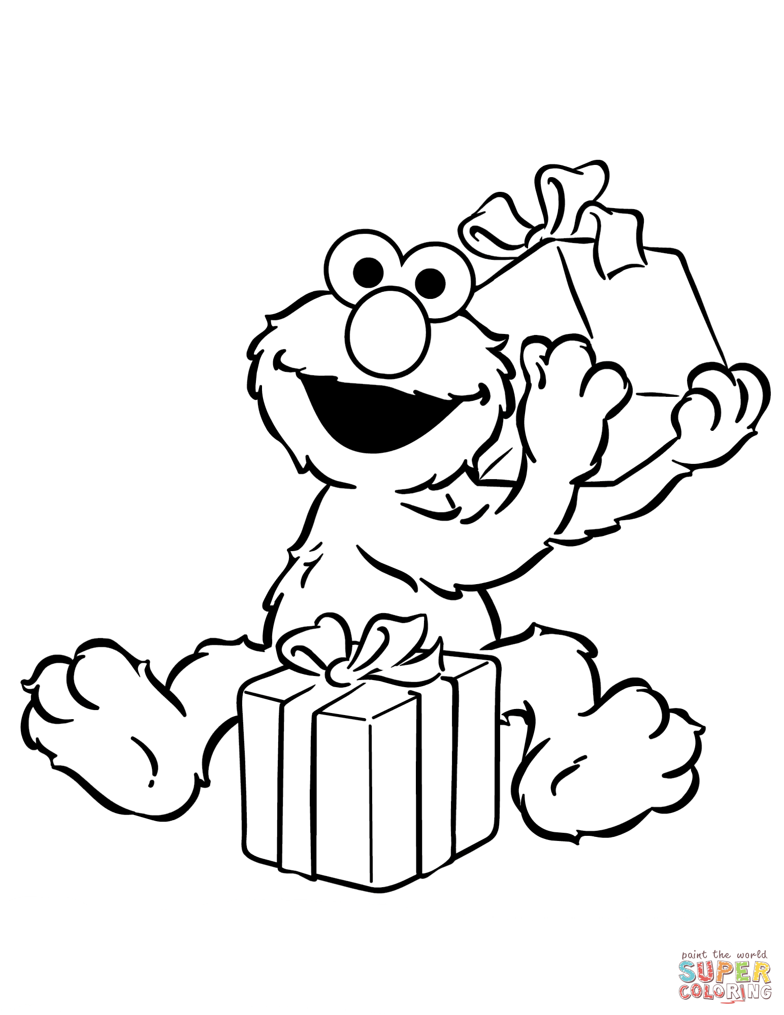 Sesame Street Coloring Pages Elmo Coloring Home