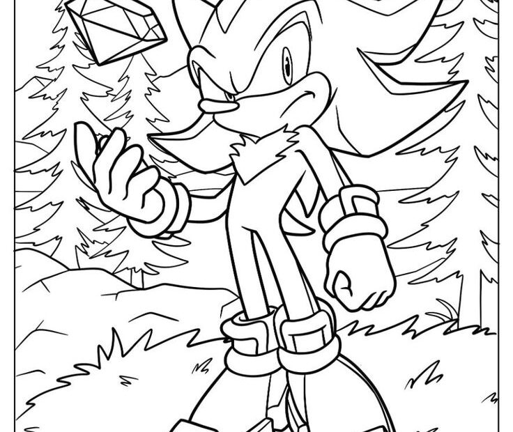 Shadow Sonic Coloring Pages Free PDF Printables Coloring Pages