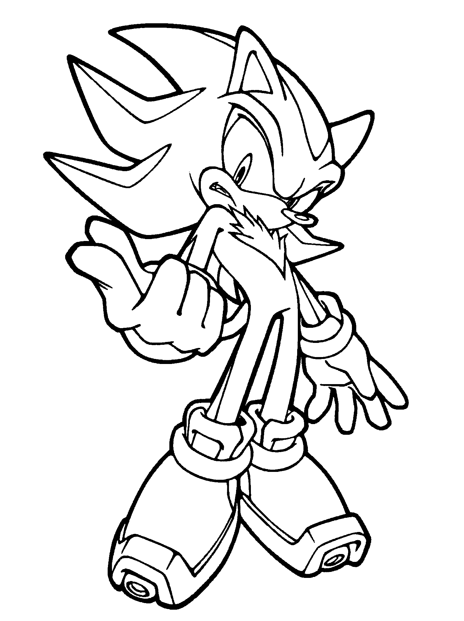 sonic hedgehog shadow coloring pages