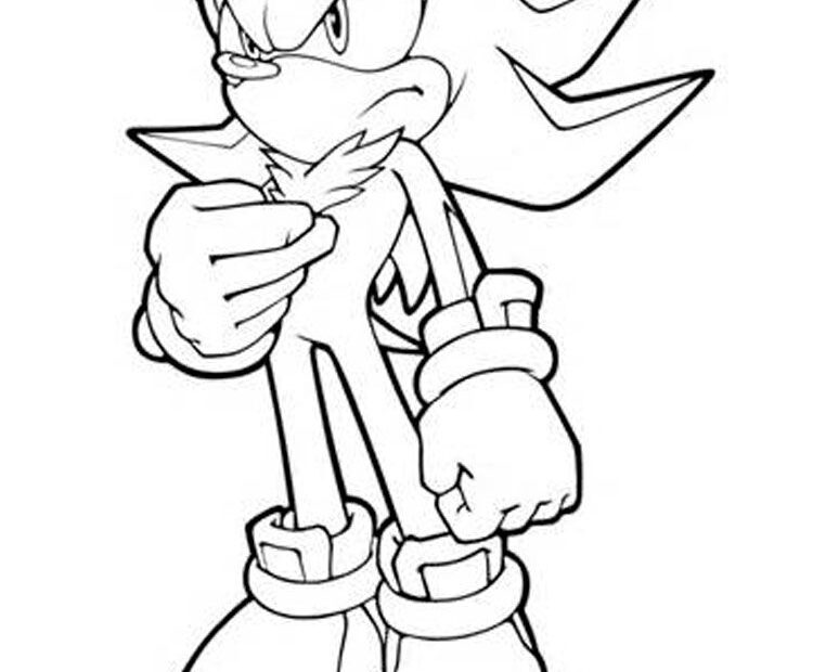 Shadow The Hedgehog Coloring Pages Free Printable Shadow The Hedgehog