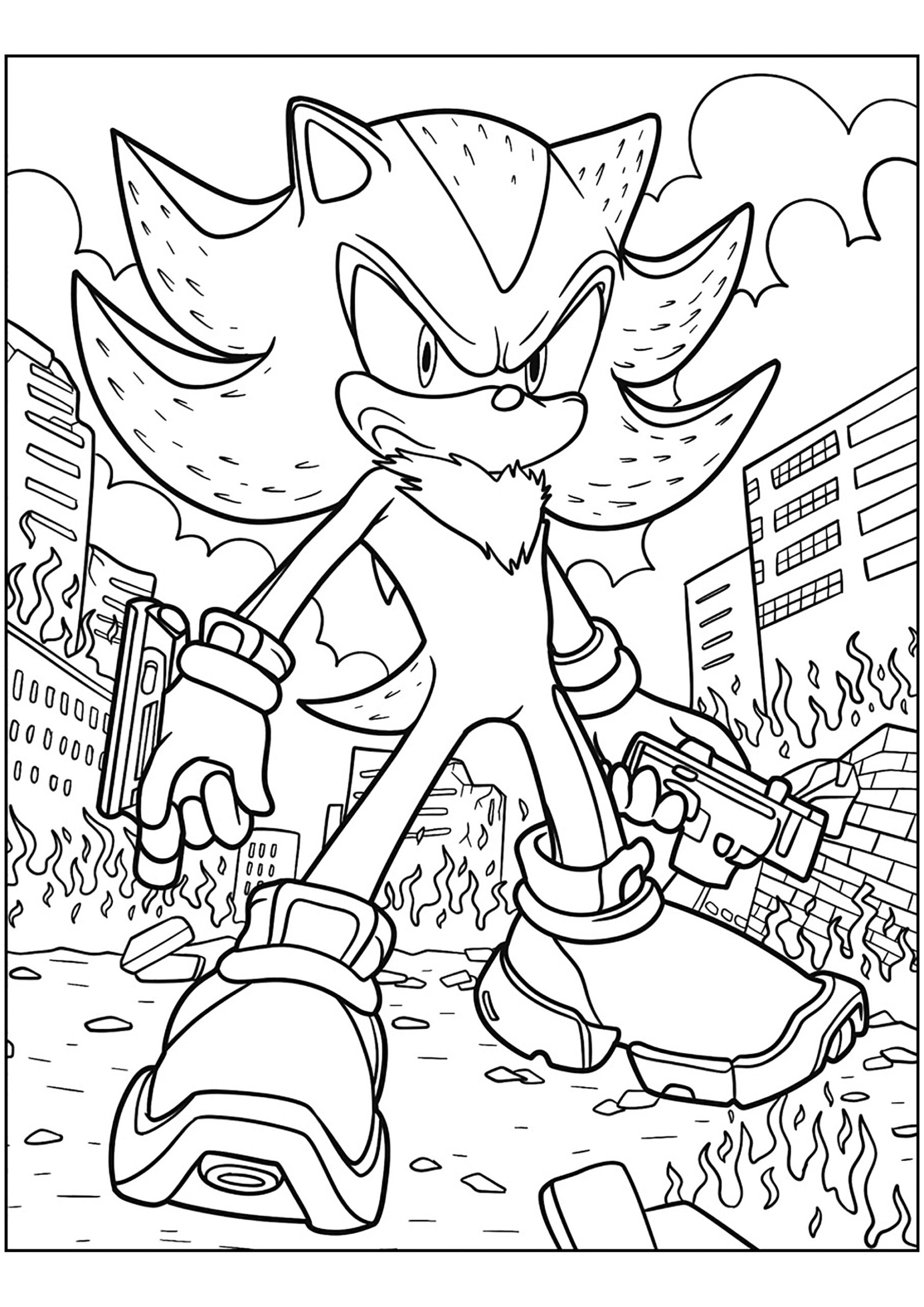 sonic shadow generations coloring pages