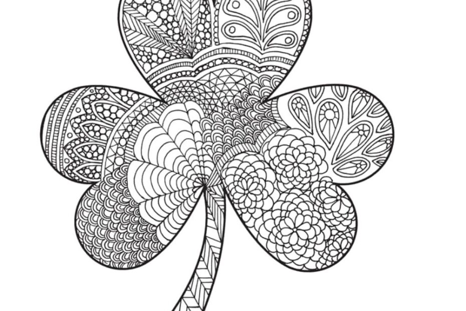 Shamrock Coloring Pages Free Printable PDF