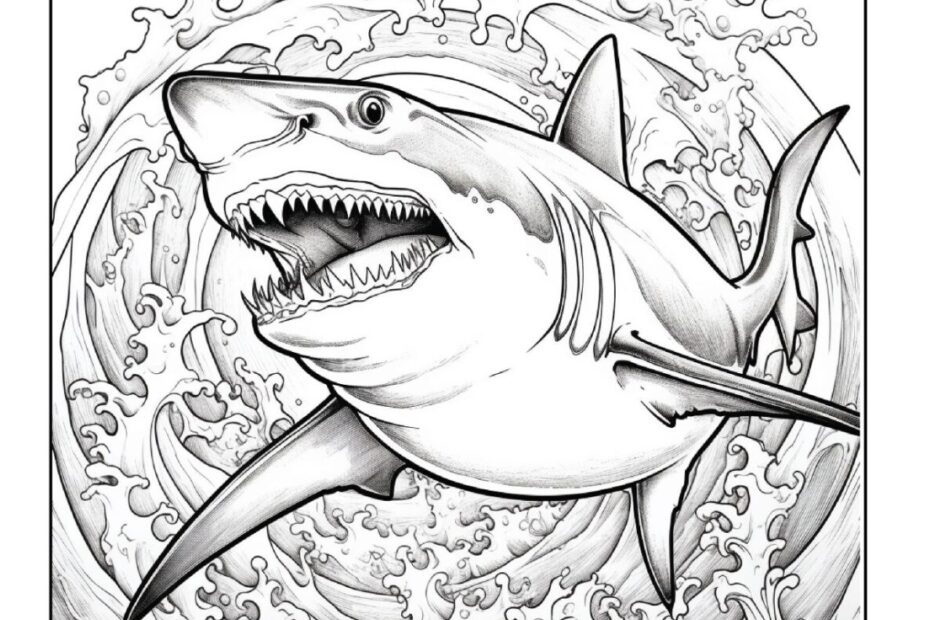 Shark Coloring Pages For Kids Adults World Of Printables
