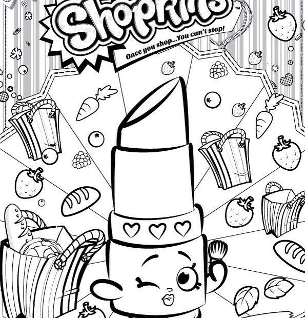 Shopkins Lippy Lips Coloring Page Printable