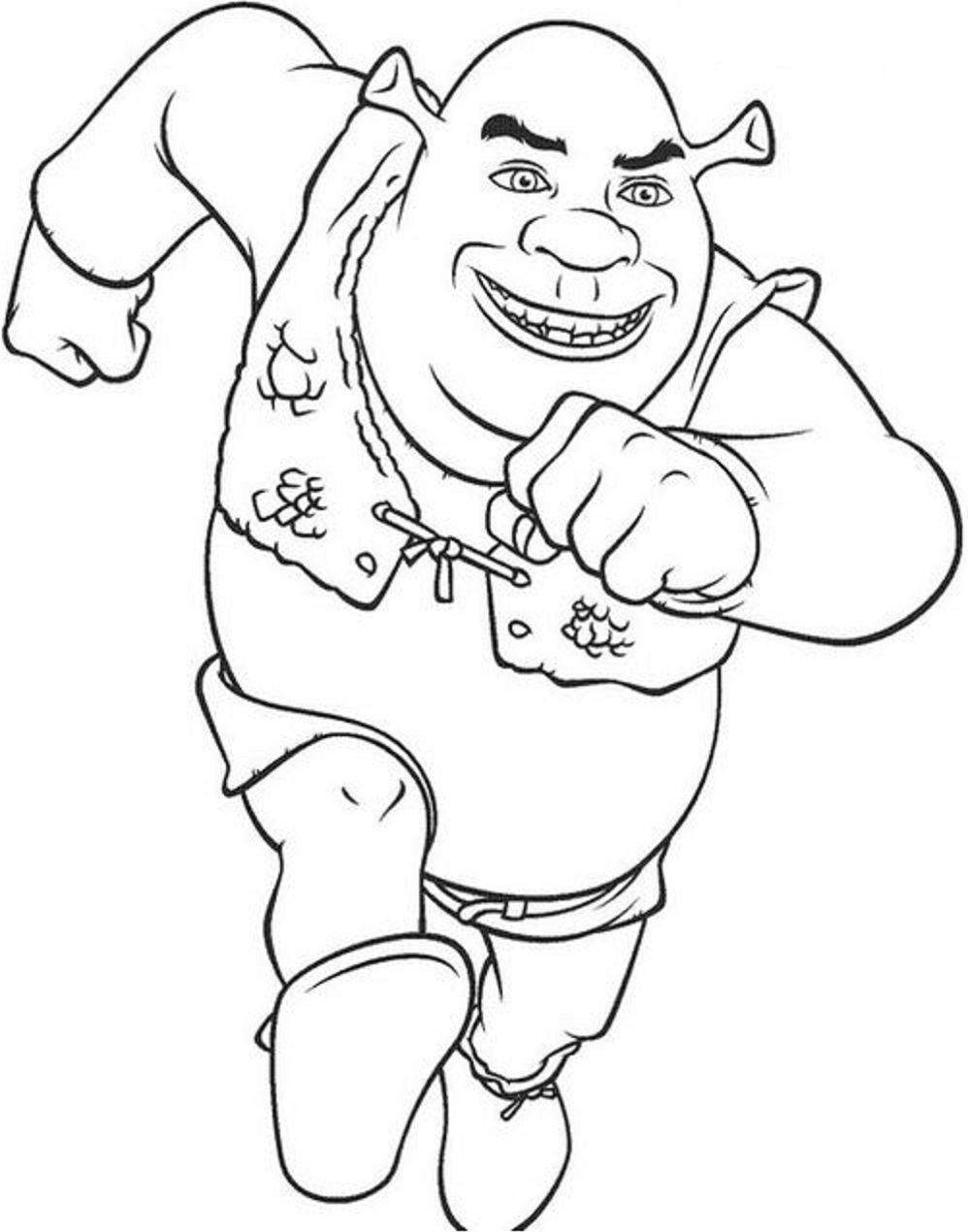 printable Shrek coloring pages