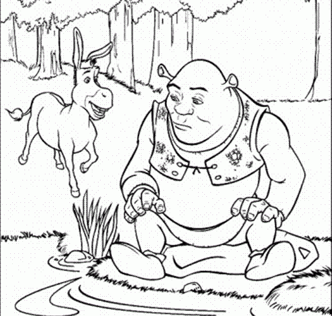 Shrek Printable Coloring Pages Coloring Home