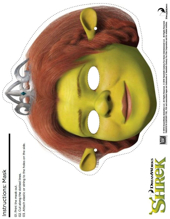 Shrek Printable Face Masks
