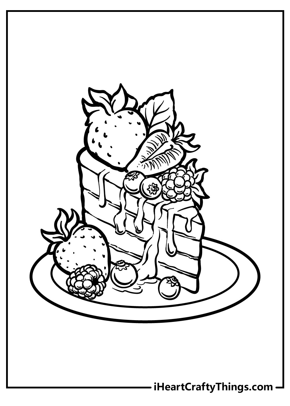 coloring picture of cake coloring picture of cake