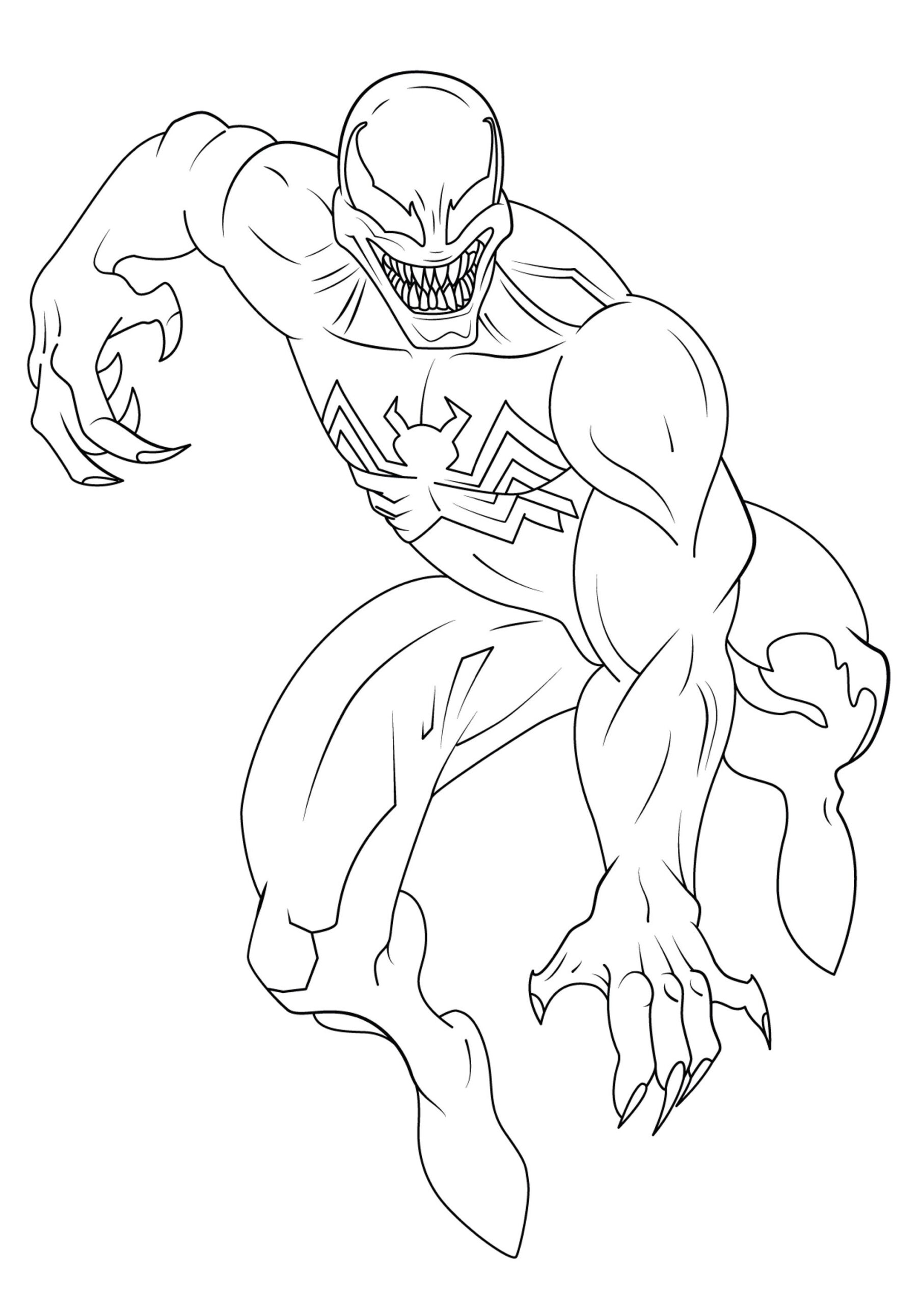 venom picture to colour in