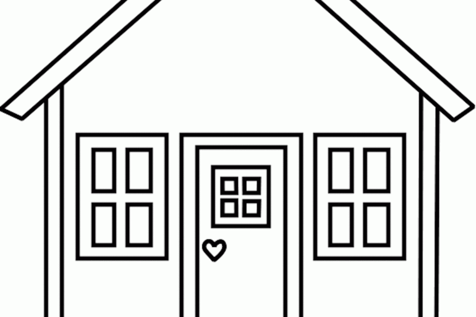 Simple Coloring Pages Pdf To Print Coloringfolder House