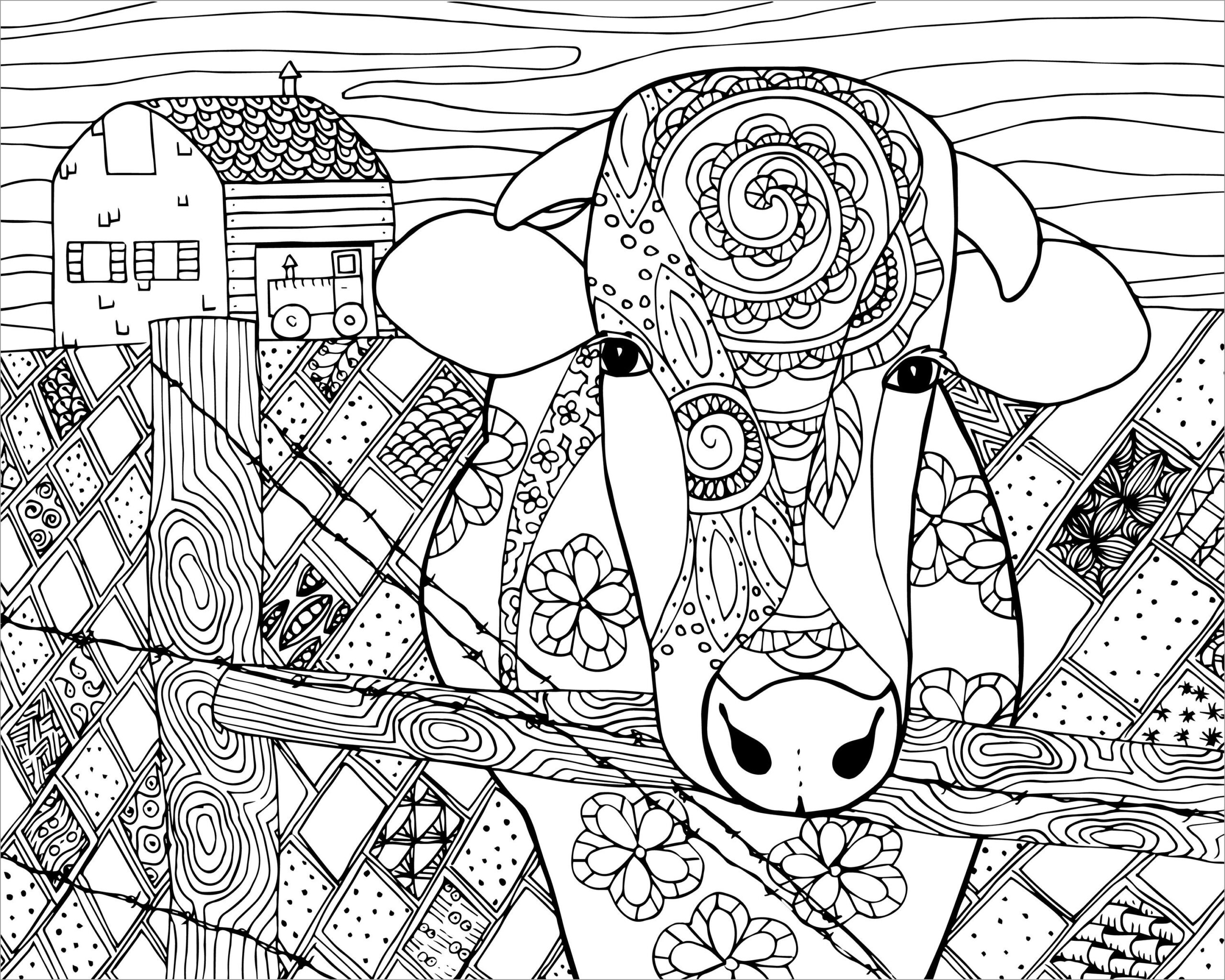 Simple Cow Coloring Page ColoringBay Simple Cow Coloring Page ColoringBay