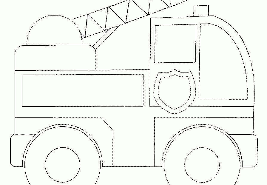 Simple Fire Truck Coloring Pages For Toddlers COLORING PAGES