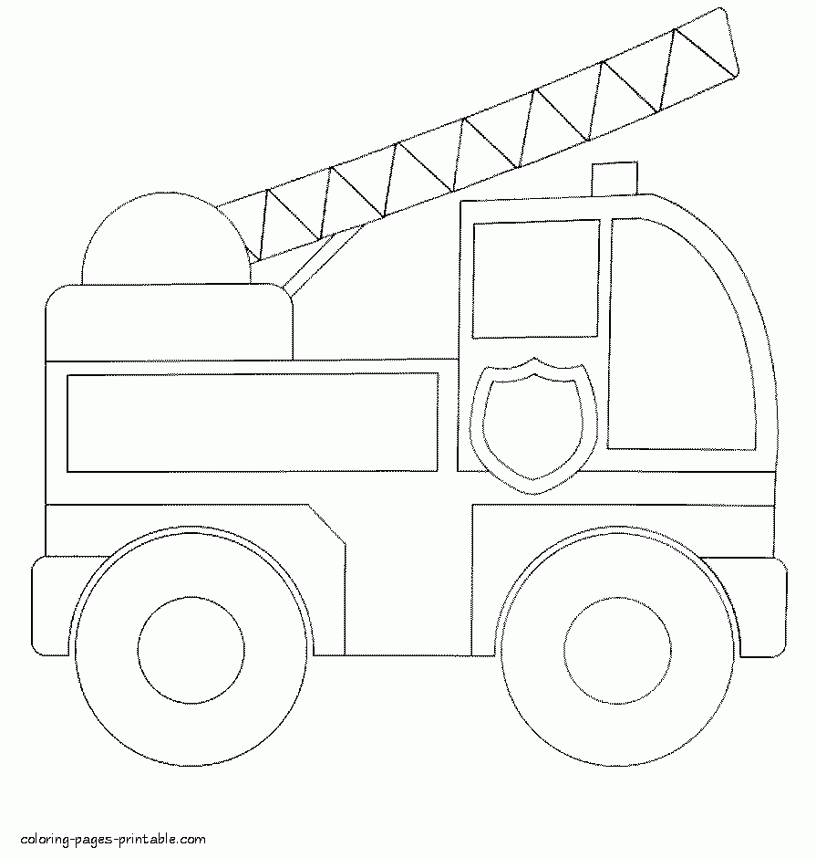 Simple Fire Truck Coloring Pages For Toddlers COLORING PAGES 