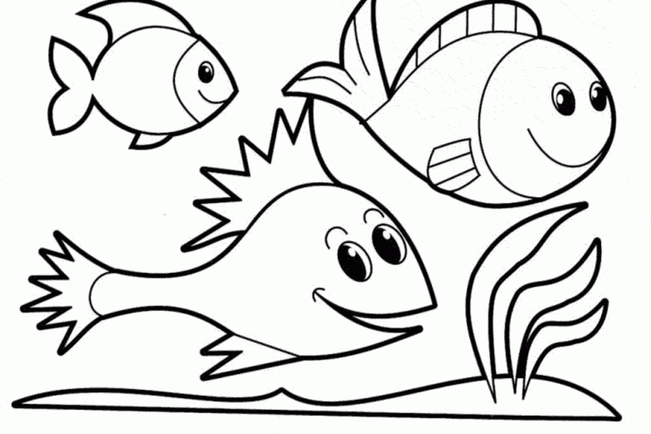 Simple Fish Coloring Pages Coloring Home