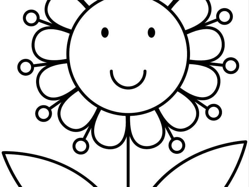 Simple Flowers Coloring Page Free Printable Coloring Pages For Kids