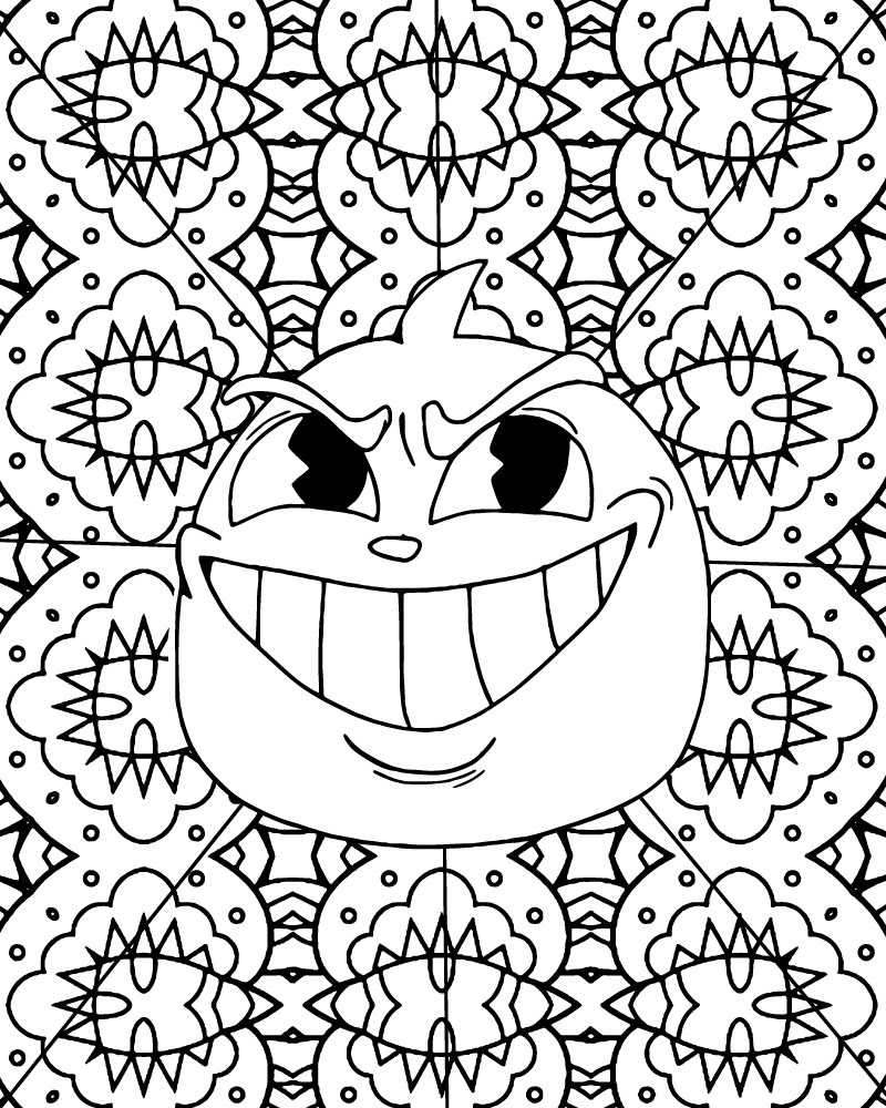 Simple Funny Adult Coloring Page Simple Funny Adult Coloring Page