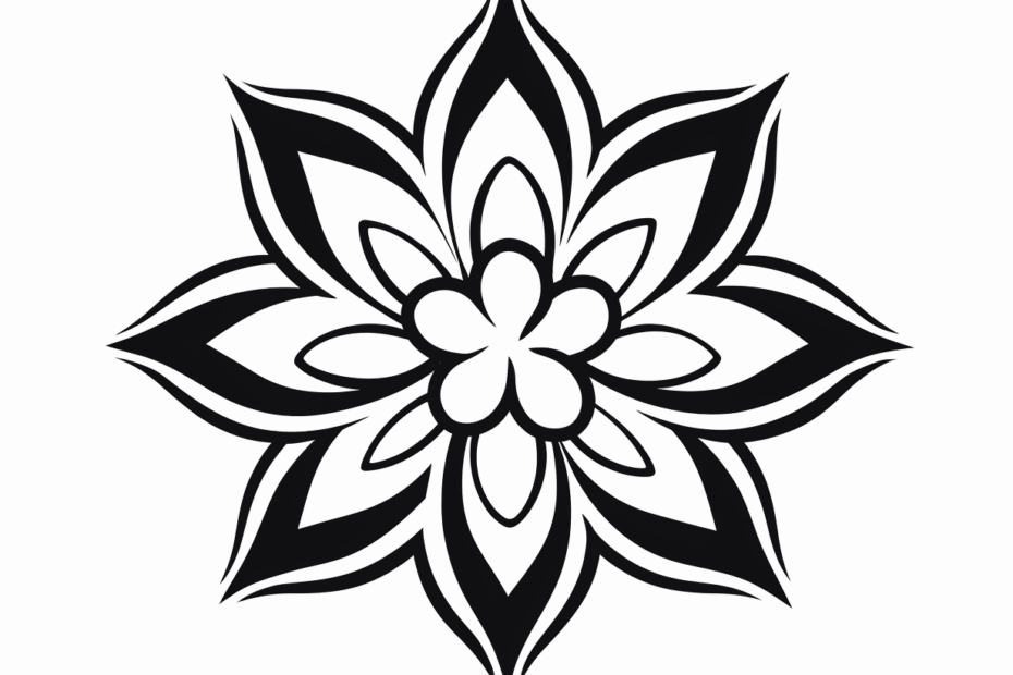 Simple Lily Flower Coloring Sheet Coloring Page