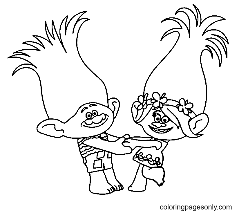 Singer Poppy Trolls Coloring Page Free Printable Coloring Pages