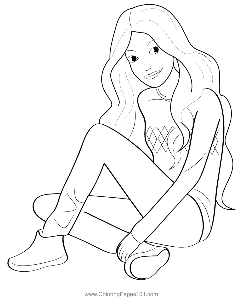 free Barbie coloring page