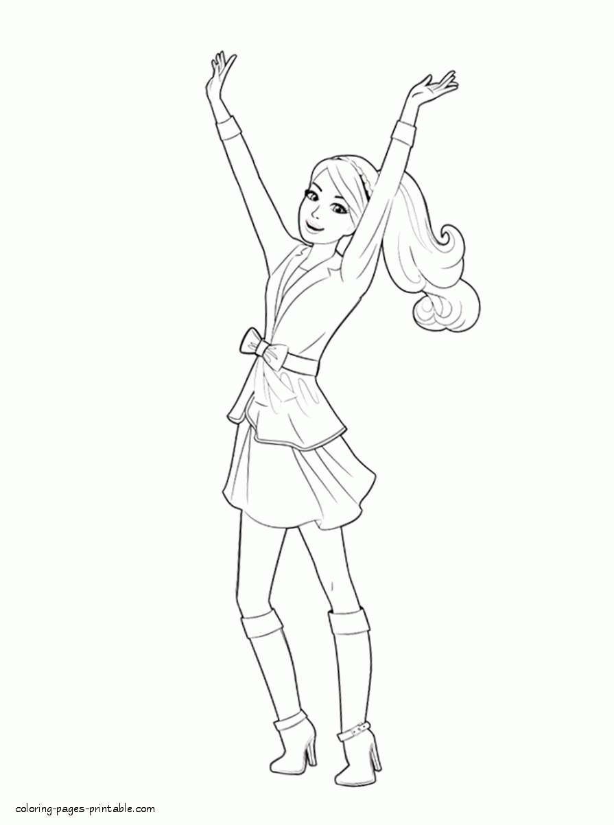 skipper Barbie printable coloring pages