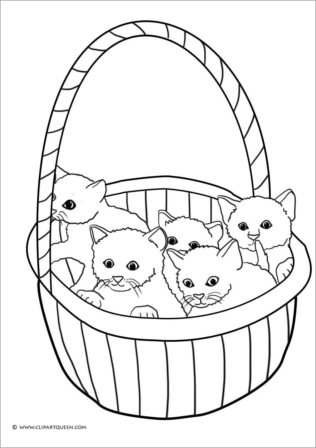 Sleeping Kitten Coloring Pages ColoringBay