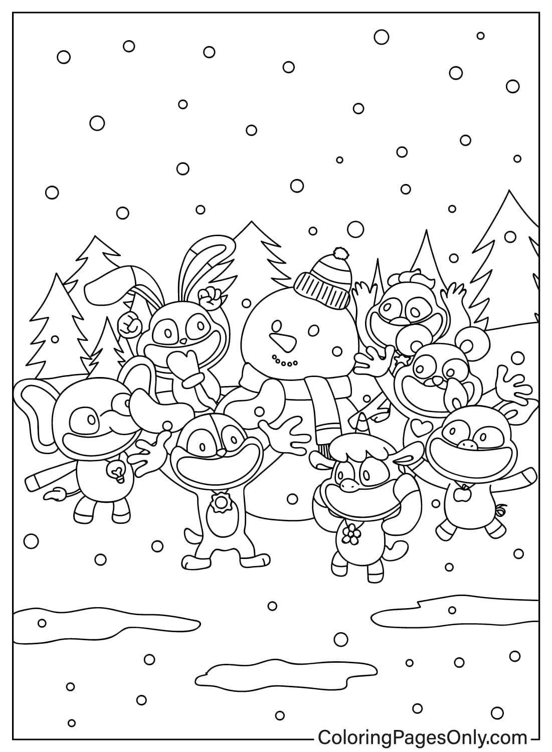 smiling critters coloring pages craftycorn