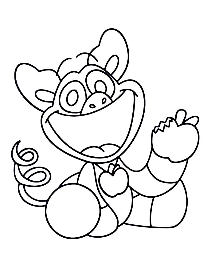 Smiling Critters Coloring Pages Free Printable PDF 