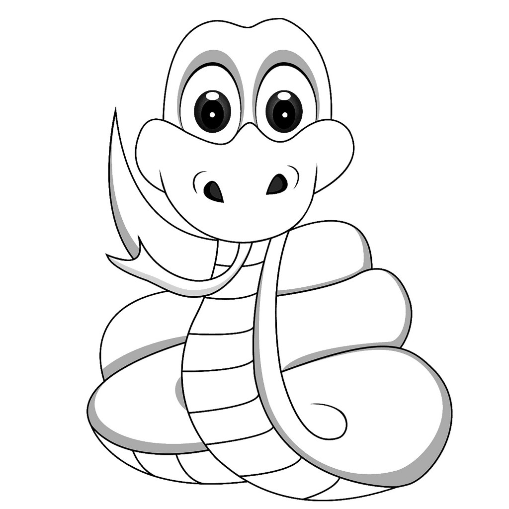 printable snake coloring page freebie