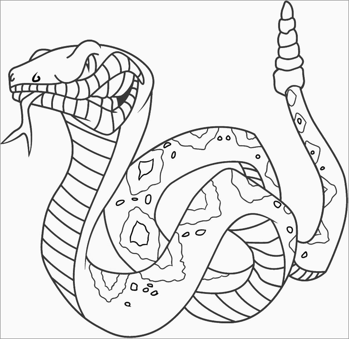 snake coloring sheets to print