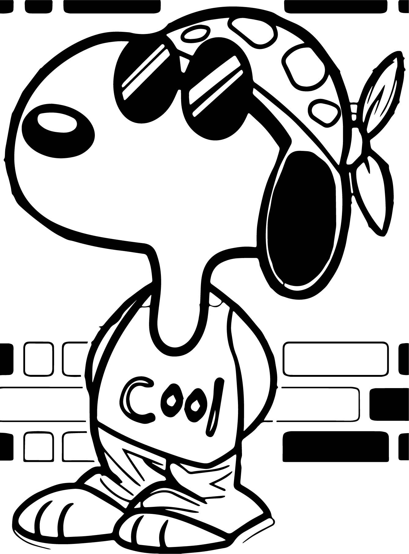 free printable Snoopy coloring pages