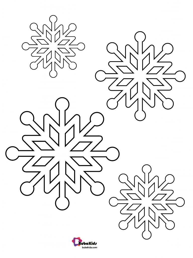 snowflake coloring page simple