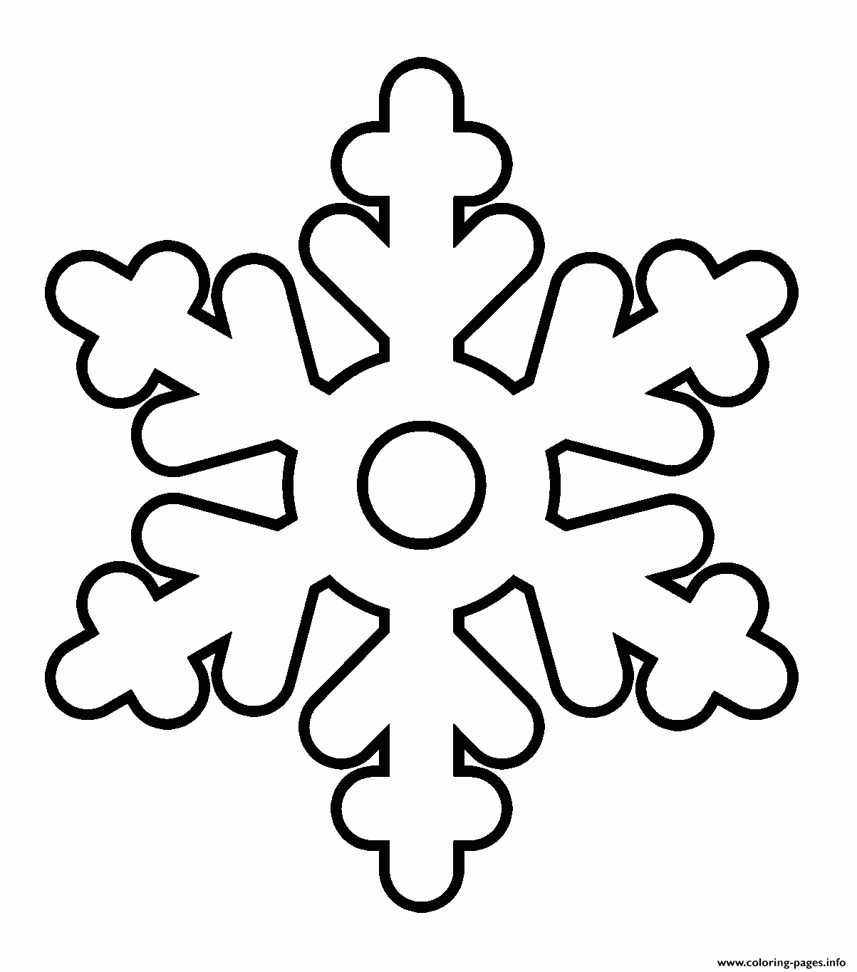 Snowflake Easy Kid Coloring Page Printable