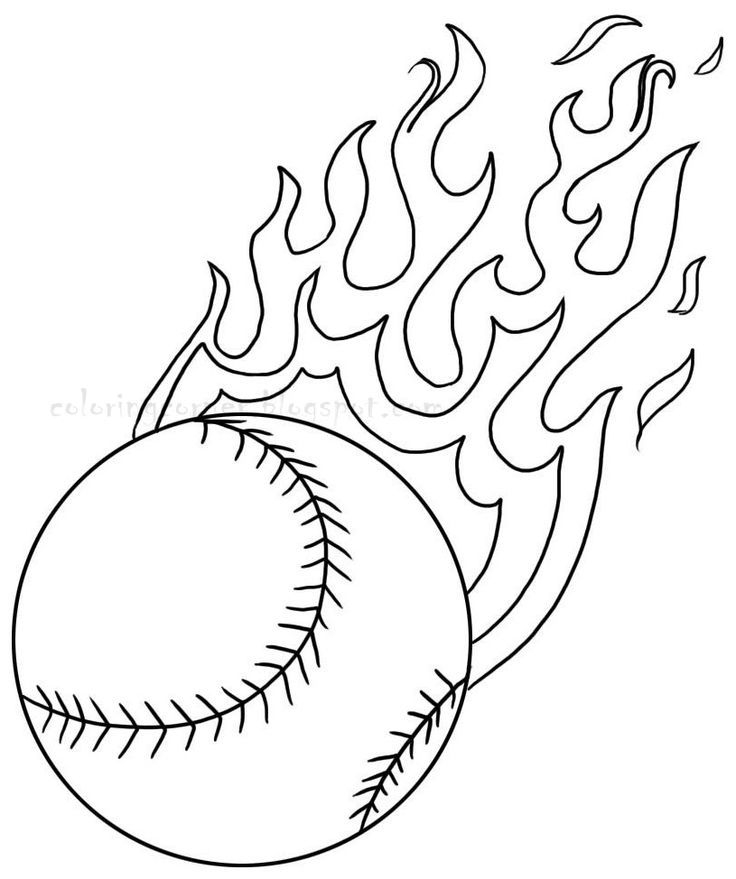 Softball Coloring Pages Coloring Home