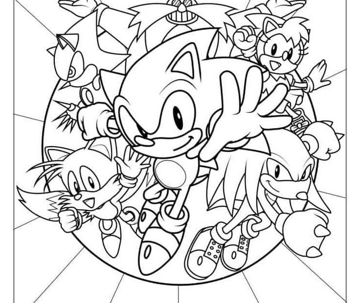 Sonic And Friends Coloring Page Sonic Coloring Pages Coloring Pages