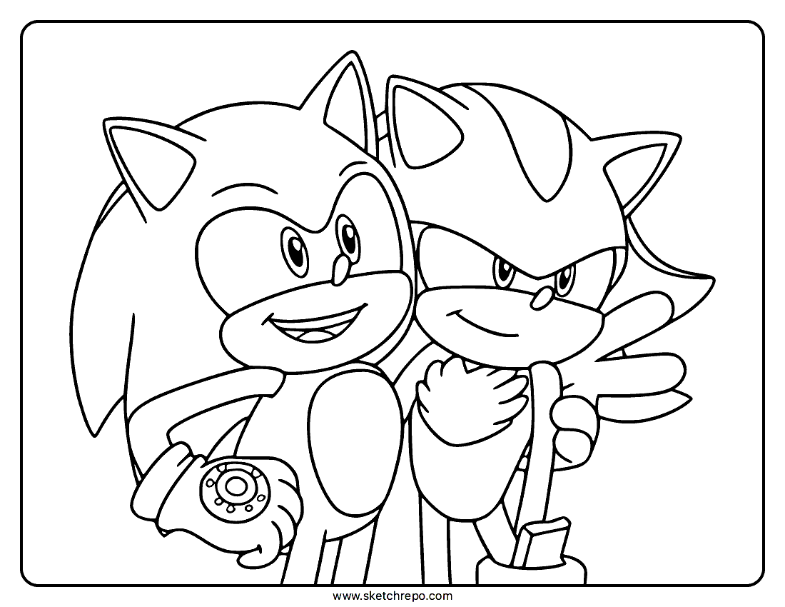 shadow sonic drawing print