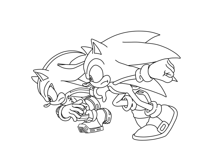 Sonic And Shadow Coloring Pages Coloring Home