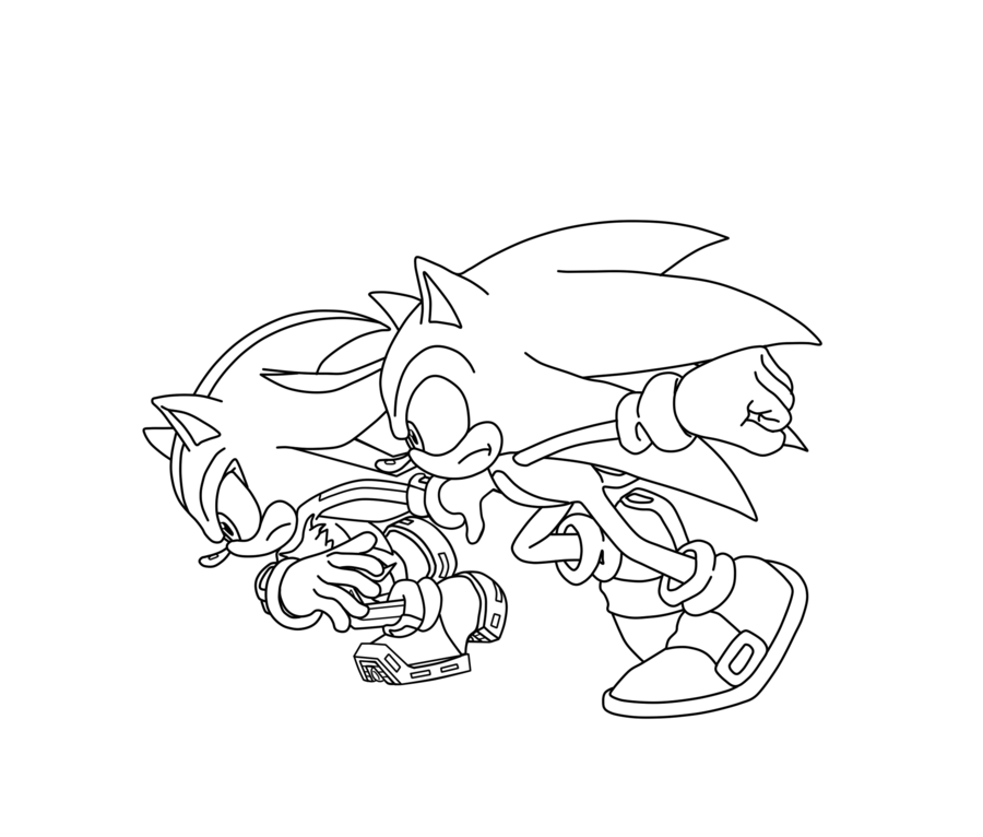 Sonic And Shadow Coloring Pages Coloring Home