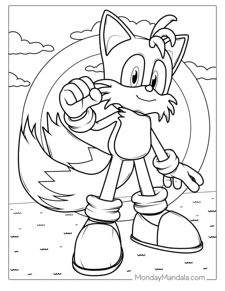 Sonic Coloring Pages Characters Sonic The Hedgehog