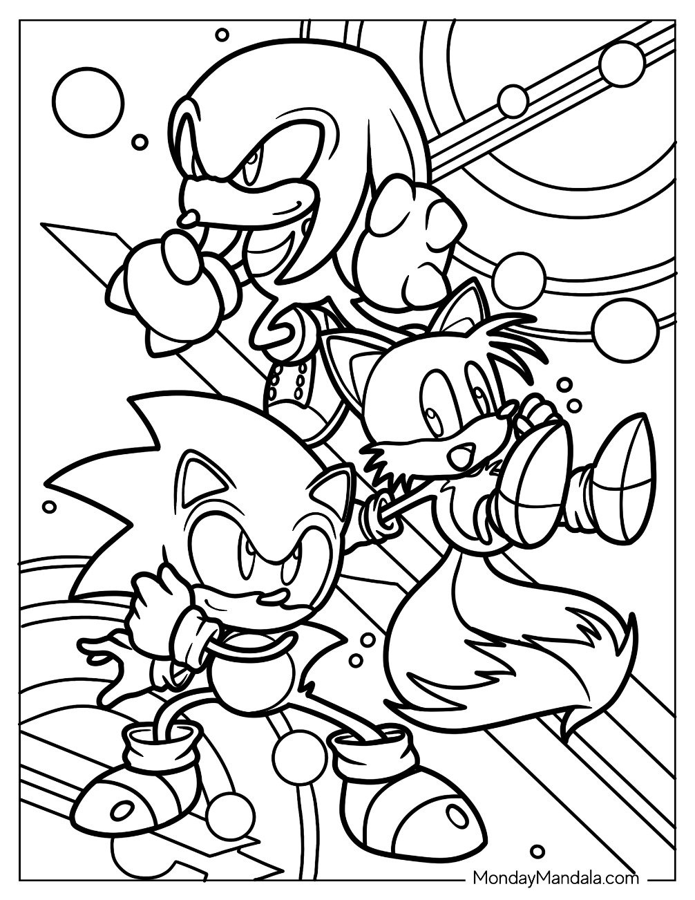 Sonic Colouring Pages Knuckles Printable Free Templates